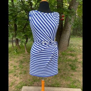 Guess blue and white striped dress